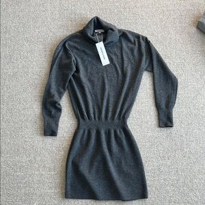 Veronica Beard Gray Turtleneck Sweater Dress